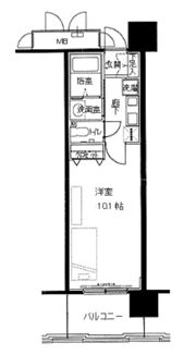 レジディア三宮東の間取り画像