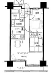 レジディア三宮東の間取り画像