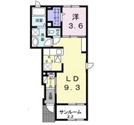 メイプル ジェルメDの間取り画像