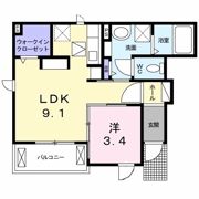 セレスコート花園の間取り画像