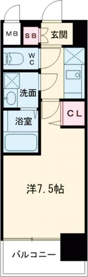セオリー神戸グルーブの間取り画像