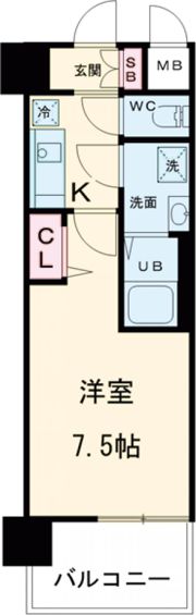 セオリー神戸グルーブの間取り画像