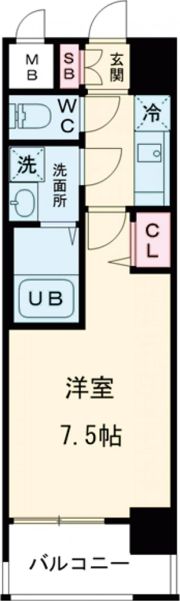 セオリー神戸グルーブの間取り画像