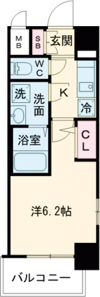 エスリード神戸兵庫駅アクアヴィラの間取り画像