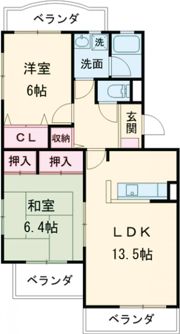 グランディーナ壱番館の間取り画像