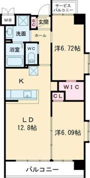ウイングス三郎丸の間取り画像
