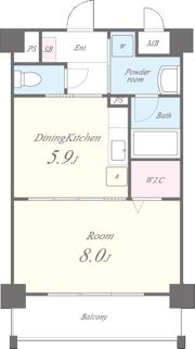 アモーレ二階町の間取り画像