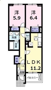 ヴェル スクエア Aの間取り画像