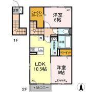 Kーパインの間取り画像