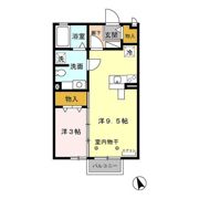 エスポワール川田 Bの間取り画像