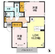 スカイコート Bの間取り画像