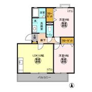 フォレストヒルズ Dの間取り画像