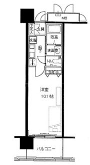 レジディア三宮東の間取り画像