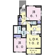 シャン・ド・フルール Ⅱの間取り画像