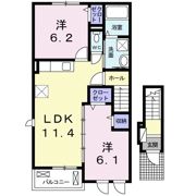 アンシャンテ和田浜Aの間取り画像