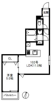 RINX姪浜の間取り画像