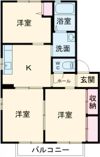 フレグランス今市Ⅱ Aの間取り画像