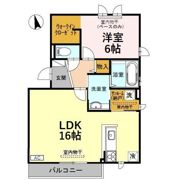 コンフォートあかつき Bの間取り画像