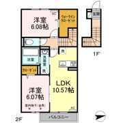 Dルーム江北Ⅱ A棟の間取り画像