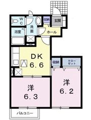 グリシーヌ・パレⅡ B棟の間取り画像
