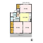サニーコーポ富士見Bの間取り画像