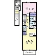 エバーグリーン Bの間取り画像