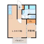 コーポ大住Ⅱの間取り画像