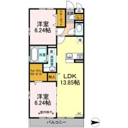 Sunny Flat Kamiya(ｻﾆｰﾌﾗｯﾄｶﾐﾔ)の間取り画像