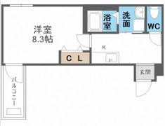 フジパレス新金岡Ⅱ番館の間取り画像