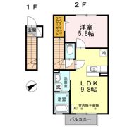 アゼリア吹上 Cの間取り画像