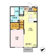 シュロス蒲地 Aの間取り画像