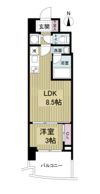 セレニテ神戸元町プリエの間取り画像