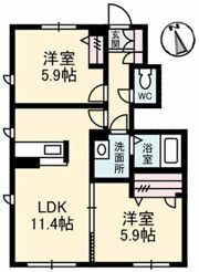 シャーメゾン南町 A棟の間取り画像