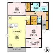 ヒルサイド Aの間取り画像