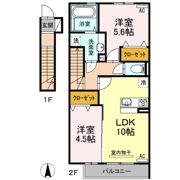 ウィット高岡の間取り画像