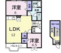 パークビサイド 一ツ橋Bの間取り画像