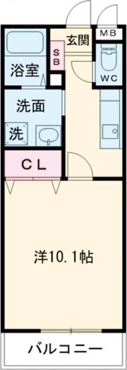 フォブール土居宮Ⅱの間取り画像