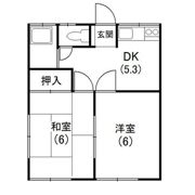 仲居ハイツの間取り画像