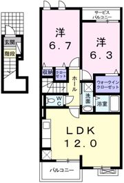 マルベリーAの間取り画像