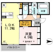 セジュール中越の間取り画像