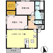 シュロス．眉山 Aの間取り画像