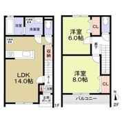 J Wing East/Westの間取り画像
