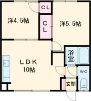 八十嶋マンションの間取り画像