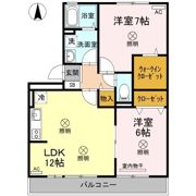 ソレアードAKAIⅡの間取り画像