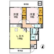 パティオD B棟の間取り画像