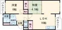 グリーンハイツ名谷の間取り画像