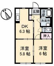 ハイツ安倍21 Ⅰ棟の間取り画像