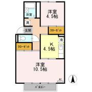 グリーンコーポ板谷 B棟の間取り画像