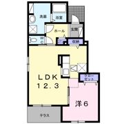 Heart未来 政枝 Cの間取り画像