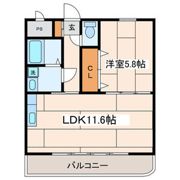 アパートメント上町の間取り画像